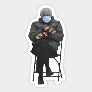 Bernie Mittens Meme Sticker